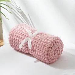 Blush Pink Flannel Blanket